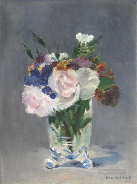  Flower Art - Flowers In A Crystal Vase 1882 flower Impressionism Edouard Manet